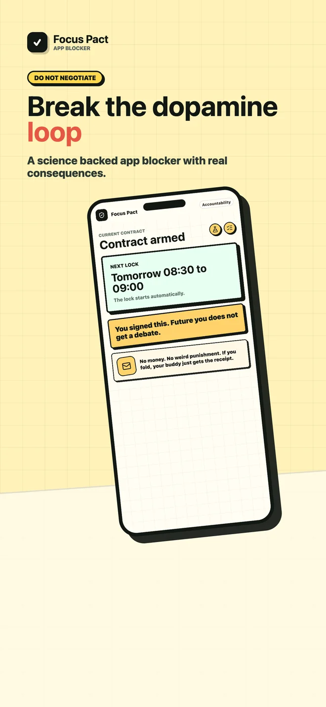 Focus Pact: App Blocker product screenshot
