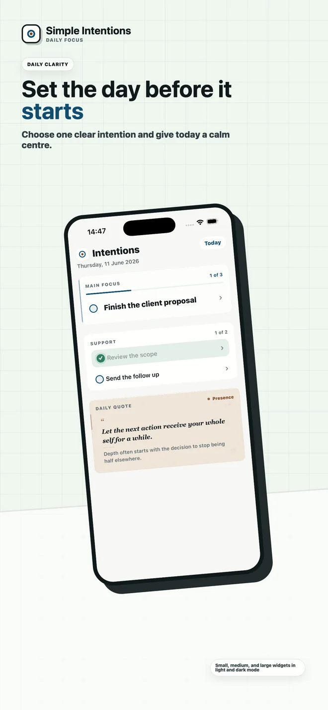 Today Focus: Daily Widget product screenshot
