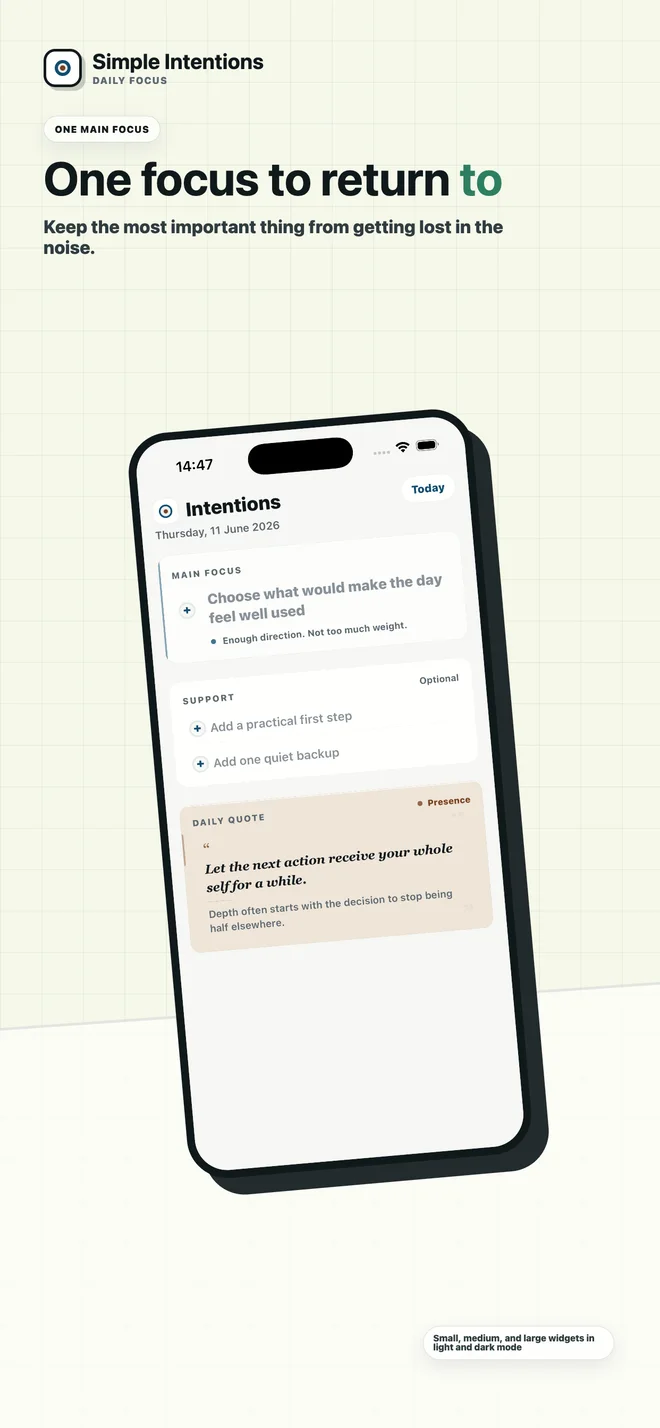 Today Focus: Daily Widget preview 2