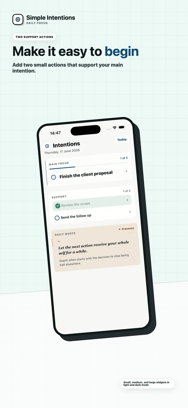 Today Focus: Daily Widget preview 3
