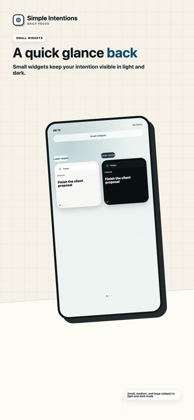 Today Focus: Daily Widget preview 4