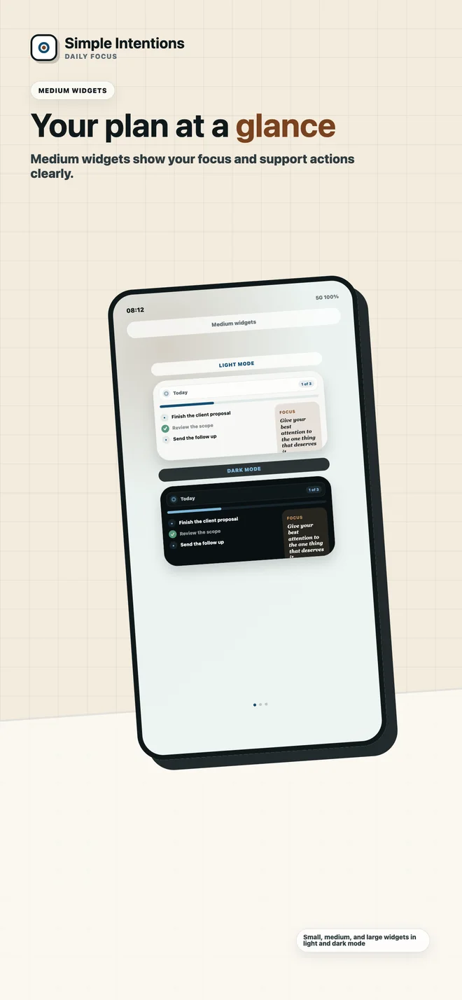 Today Focus: Daily Widget preview 5
