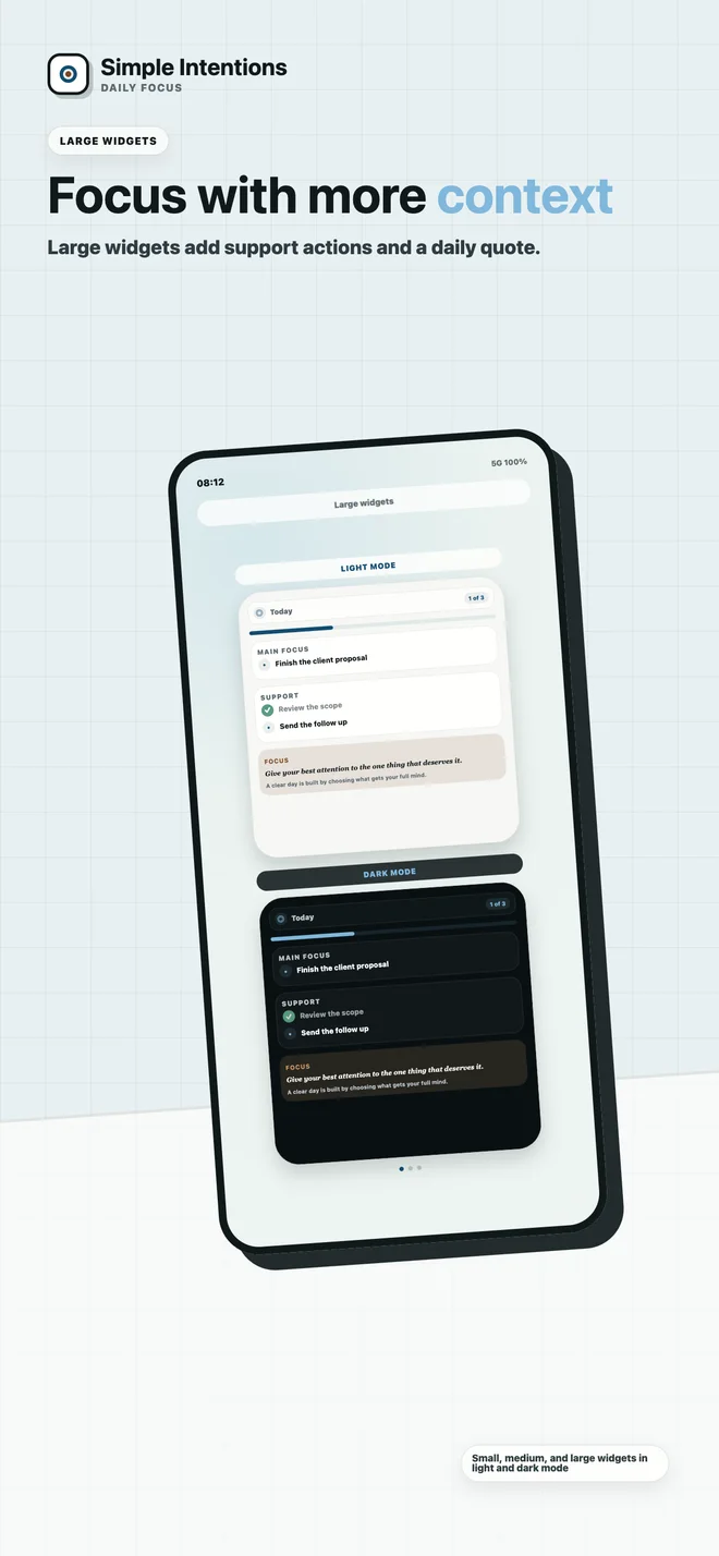Today Focus: Daily Widget preview 6